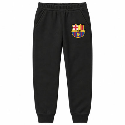 F.C. Barcelona Soccer youth jogger sweatpants, Black, Youth Large ages 10–12