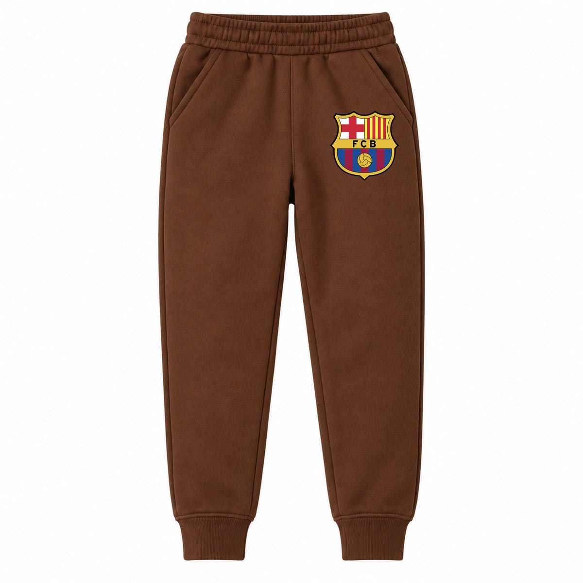 F.C. Barcelona Soccer youth jogger sweatpants, Brown, Youth Large ages 10–12