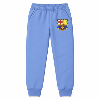 F.C. Barcelona Soccer youth jogger sweatpants, Carolina Blue, Youth Large ages 10–12