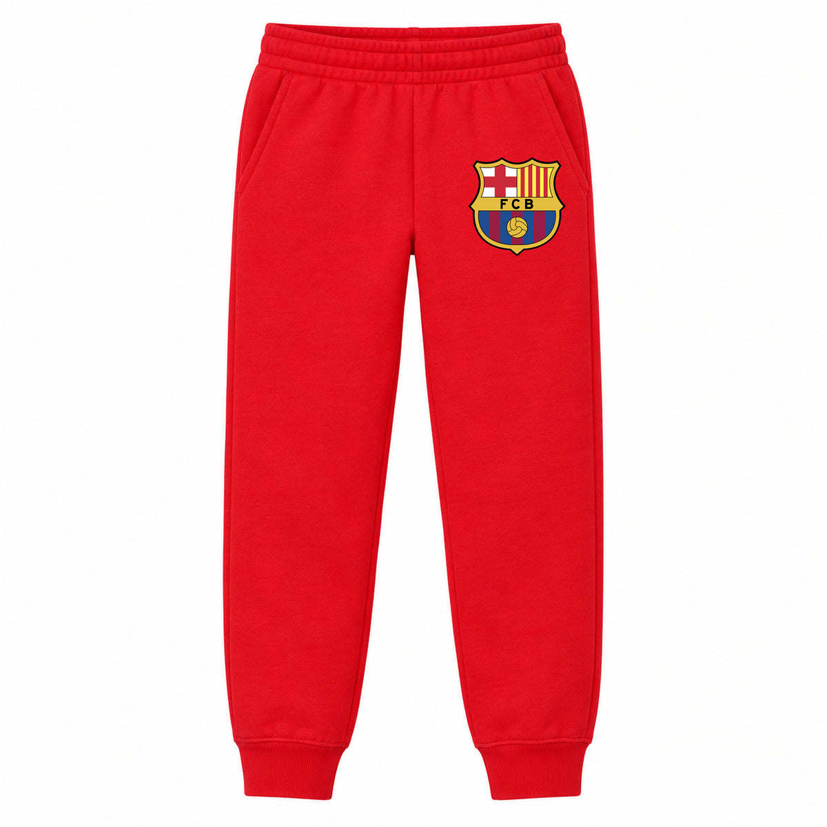 F.C. Barcelona Soccer youth jogger sweatpants, Red, Youth Large ages 10–12