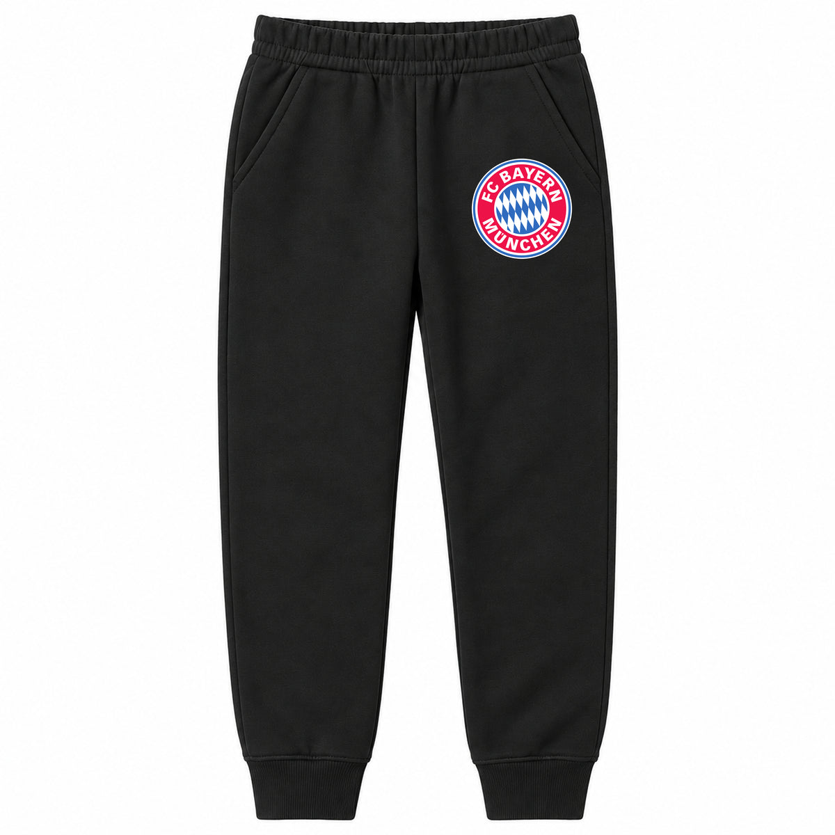 F.C. Bayern Munchen Soccer youth jogger sweatpants, Black, Youth Large ages 10–12