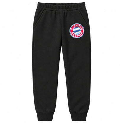 F.C. Bayern Munchen Soccer youth jogger sweatpants, Black, Youth Large ages 10–12
