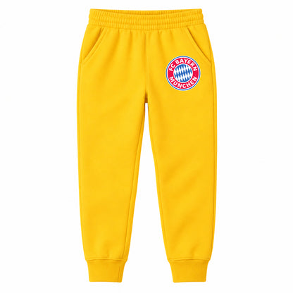 F.C. Bayern Munchen Soccer youth jogger sweatpants, Yellow, Youth Large ages 10–12