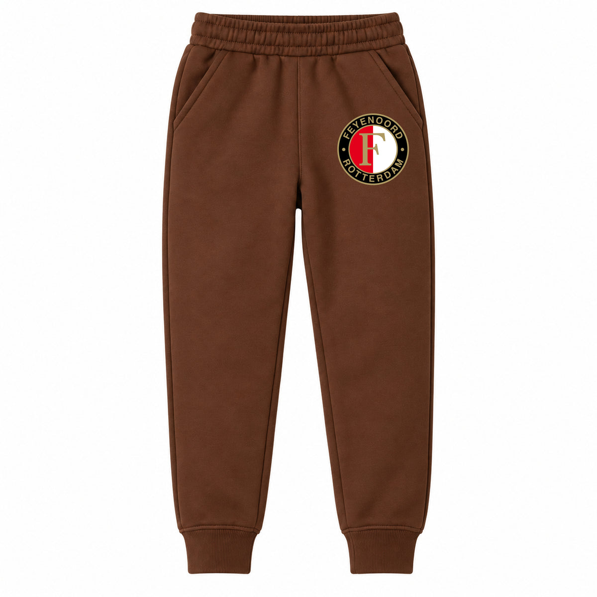 Feyenoord FC youth jogger sweatpants, Brown, Youth Large ages 10–12