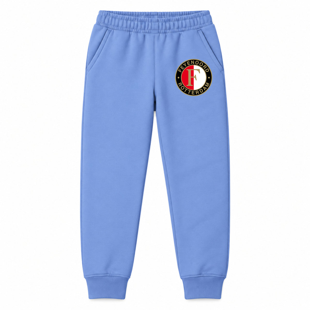 Feyenoord FC youth jogger sweatpants, Carolina Blue, Youth Large ages 10–12