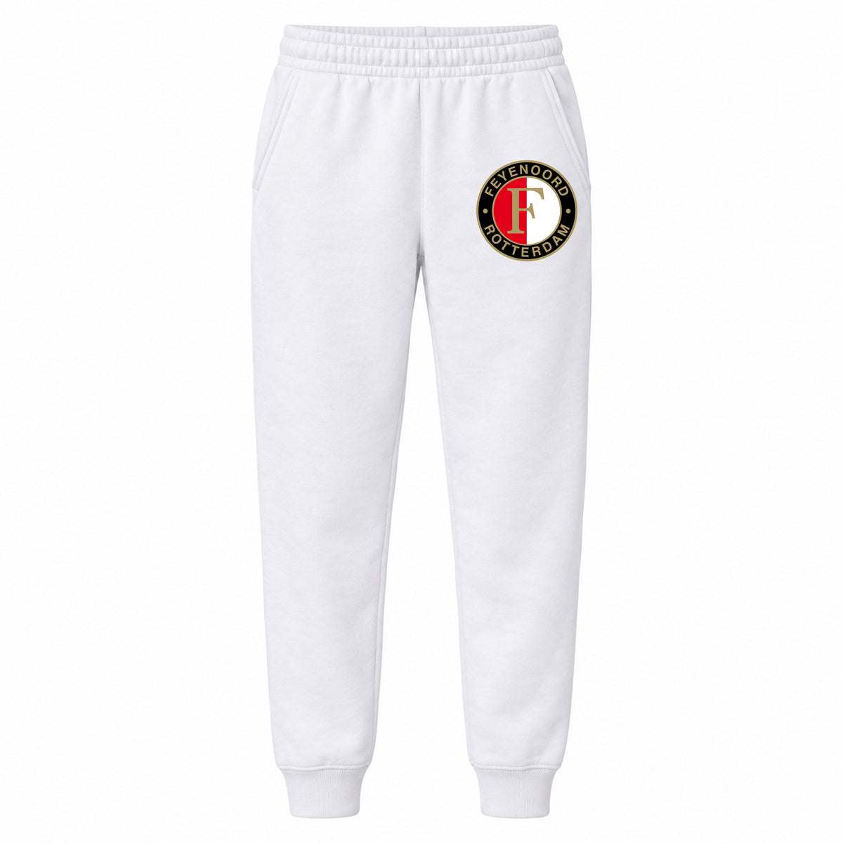 Feyenoord FC youth jogger sweatpants, White, Youth Large ages 10–12