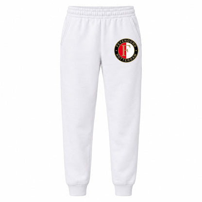 Feyenoord FC youth jogger sweatpants, White, Youth Large ages 10–12