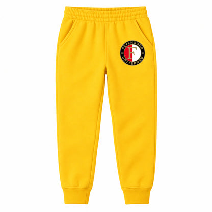 Feyenoord FC youth jogger sweatpants, Yellow, Youth Large ages 10–12