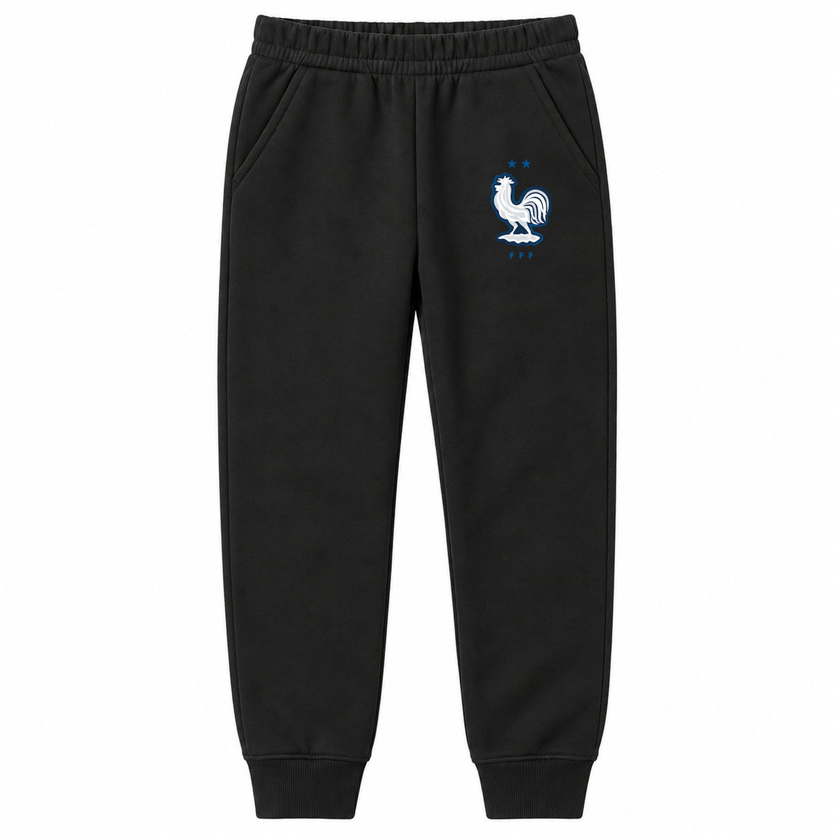 France National Soccer Team youth jogger sweatpants, Black, Youth Large ages 10–12