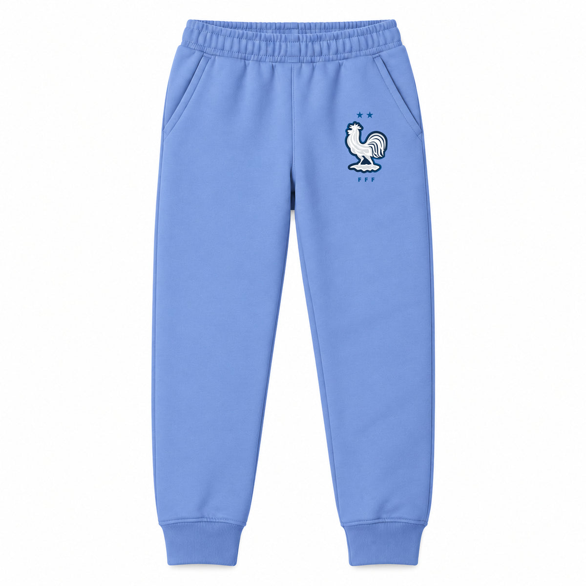 France National Soccer Team youth jogger sweatpants, Carolina Blue, Youth Large ages 10–12
