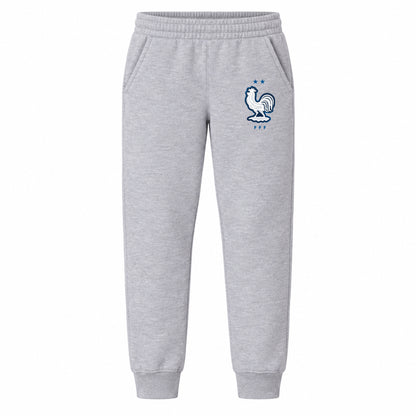 France National Soccer Team youth jogger sweatpants, Grey, Youth Large ages 10–12