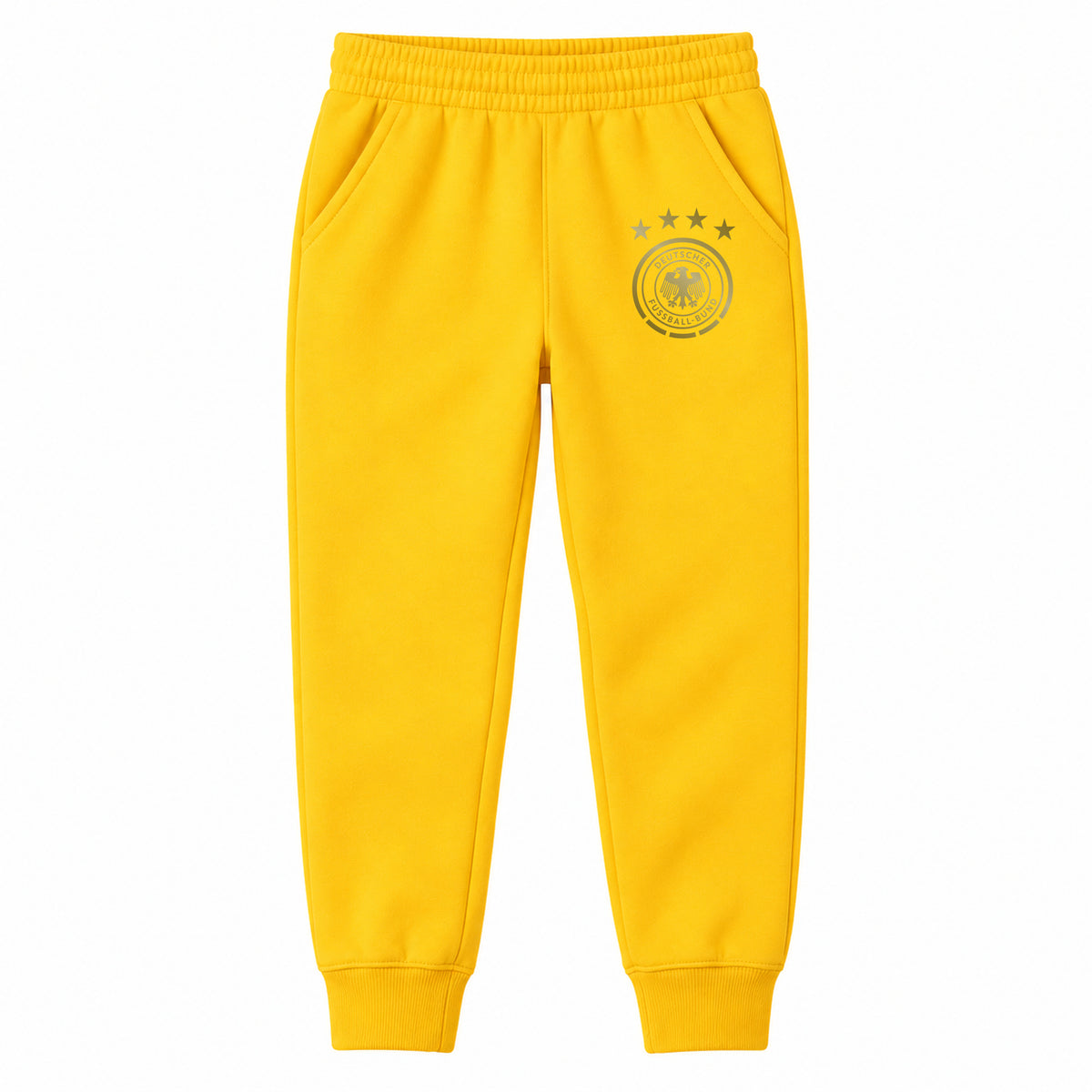 Germany Soccer youth jogger sweatpants, Yellow, Youth Large ages 10–12