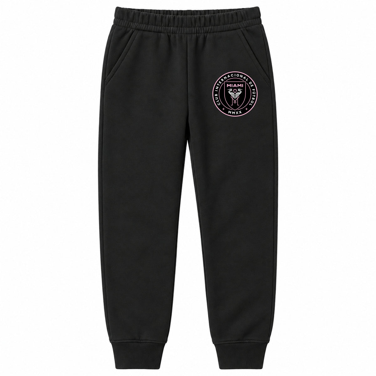Inter Miami FC youth jogger sweatpants, Black, Youth Large ages 10–12