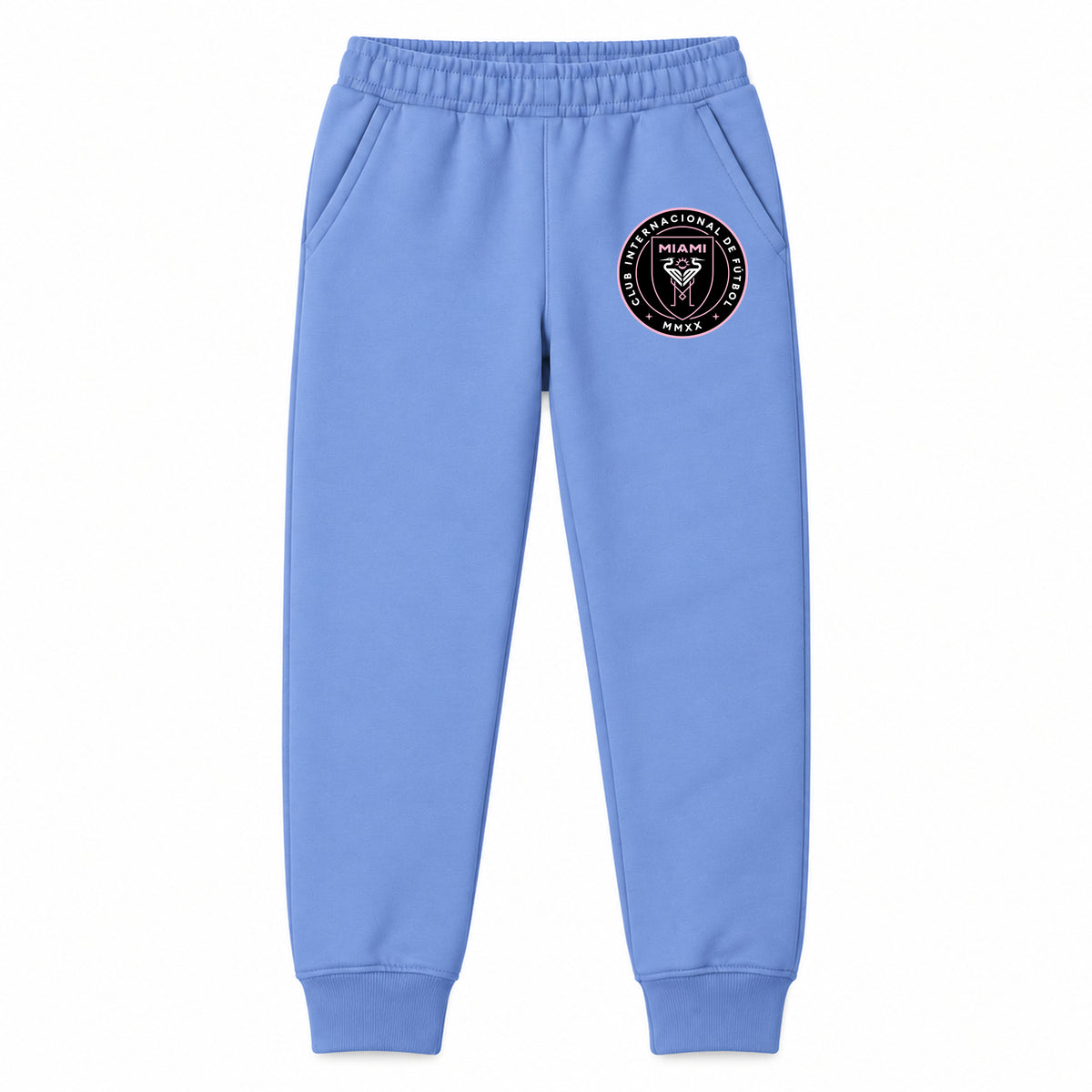 Inter Miami FC youth jogger sweatpants, Carolina Blue, Youth Large ages 10–12