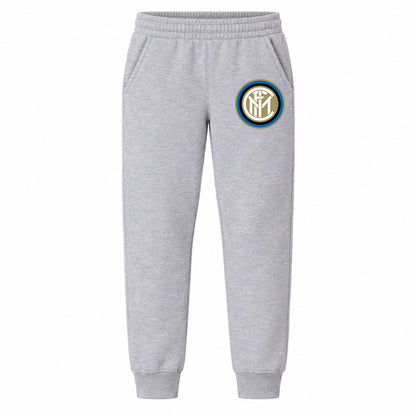 Inter Milan Soccer youth jogger sweatpants, Grey, Youth Large ages 10–12