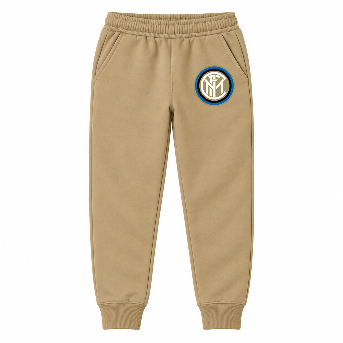 Inter Milan Soccer youth jogger sweatpants, Khaki, Youth Large ages 10–12