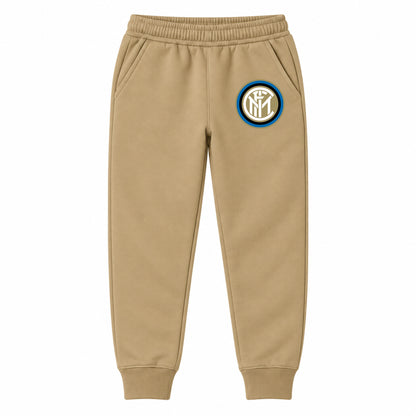 Inter Milan Soccer youth jogger sweatpants, Khaki, Youth Large ages 10–12