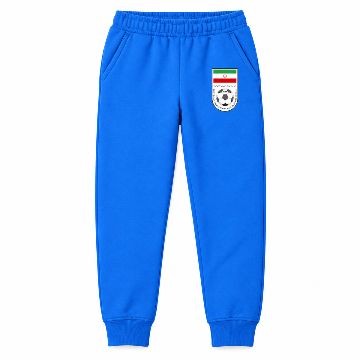 Iran National Soccer Team youth jogger sweatpants, Blue, Youth Large ages 10–12