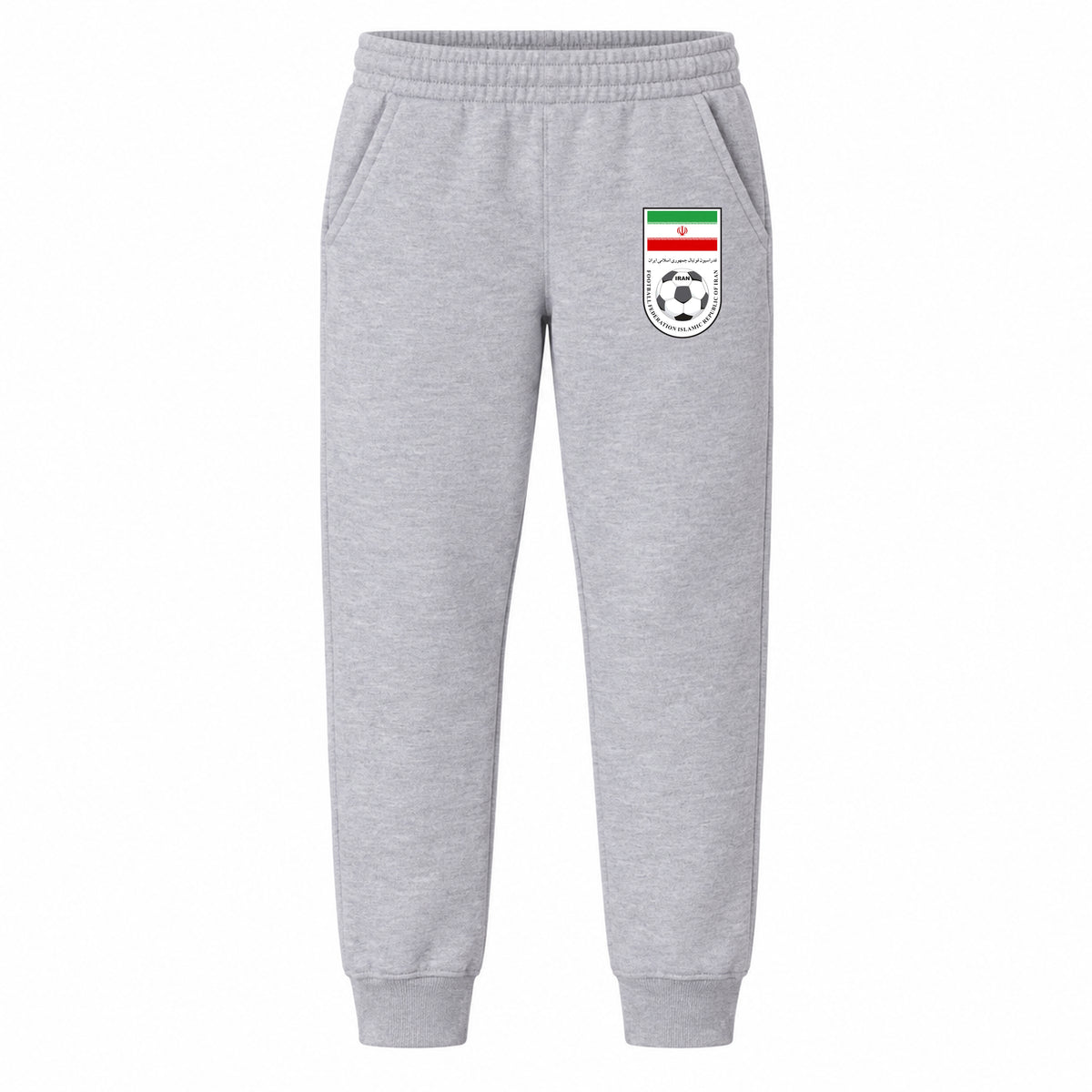 Iran National Soccer Team youth jogger sweatpants, Grey, Youth Large ages 10–12