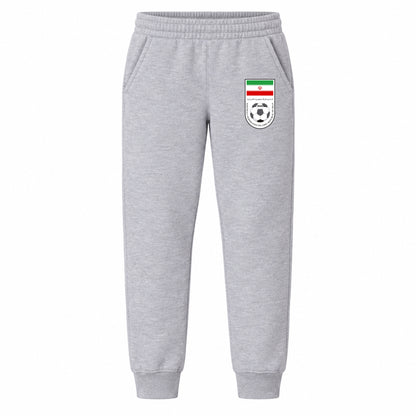 Iran National Soccer Team youth jogger sweatpants, Grey, Youth Large ages 10–12