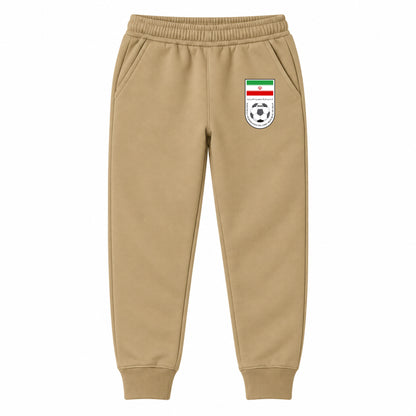 Iran National Soccer Team youth jogger sweatpants, Khaki, Youth Large ages 10–12