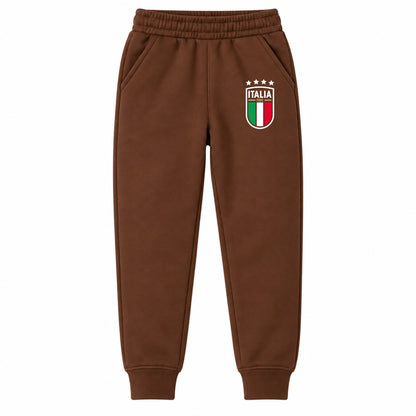Italy National Soccer Team youth jogger sweatpants, Brown, Youth Large ages 10–12