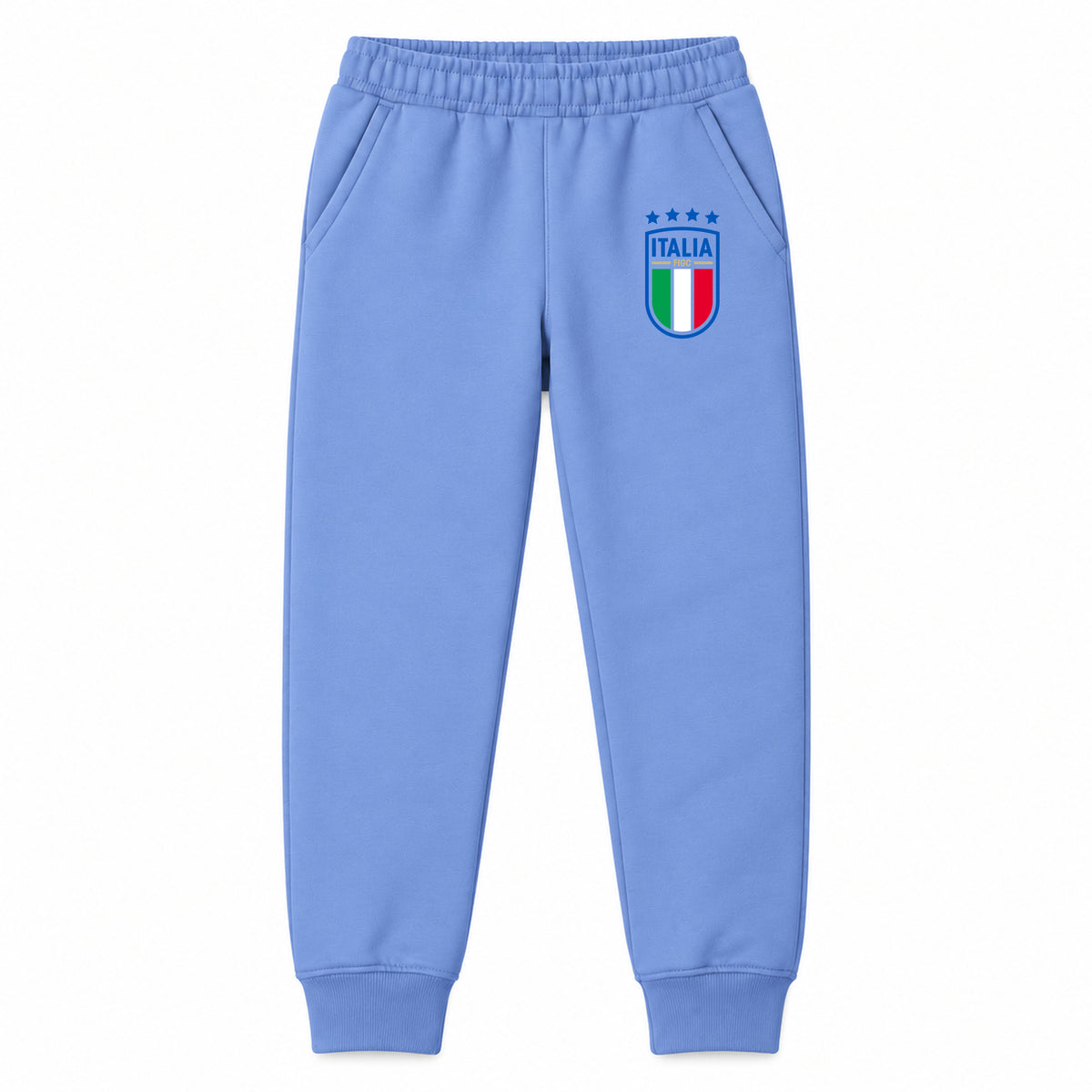 Italy National Soccer Team youth jogger sweatpants, Carolina Blue, Youth Large ages 10–12