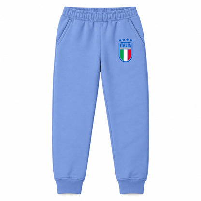 Italy National Soccer Team youth jogger sweatpants, Carolina Blue, Youth Large ages 10–12