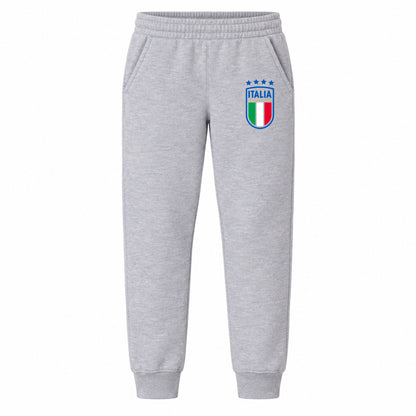 Italy National Soccer Team youth jogger sweatpants, Grey, Youth Large ages 10–12