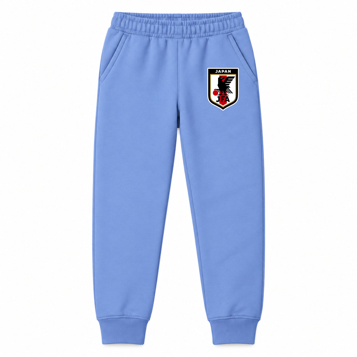 Japan National Soccer Team youth jogger sweatpants, Carolina Blue, Youth Large ages 10–12