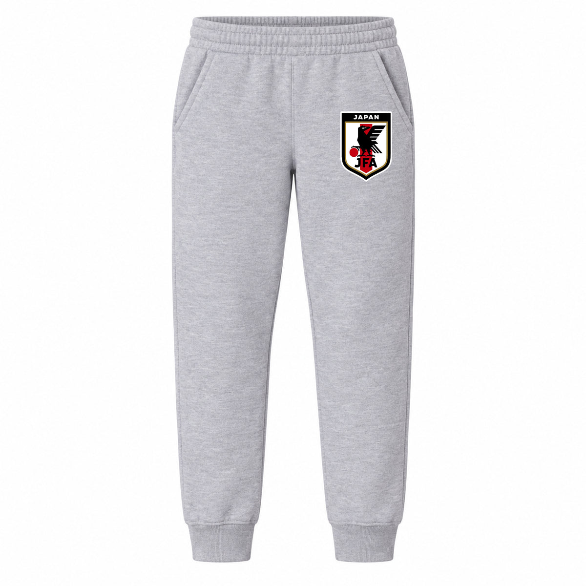 Japan National Soccer Team youth jogger sweatpants, Grey, Youth Large ages 10–12