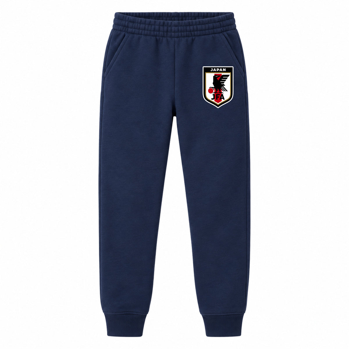 Japan National Soccer Team youth jogger sweatpants, Navy Blue, Youth Large ages 10–12