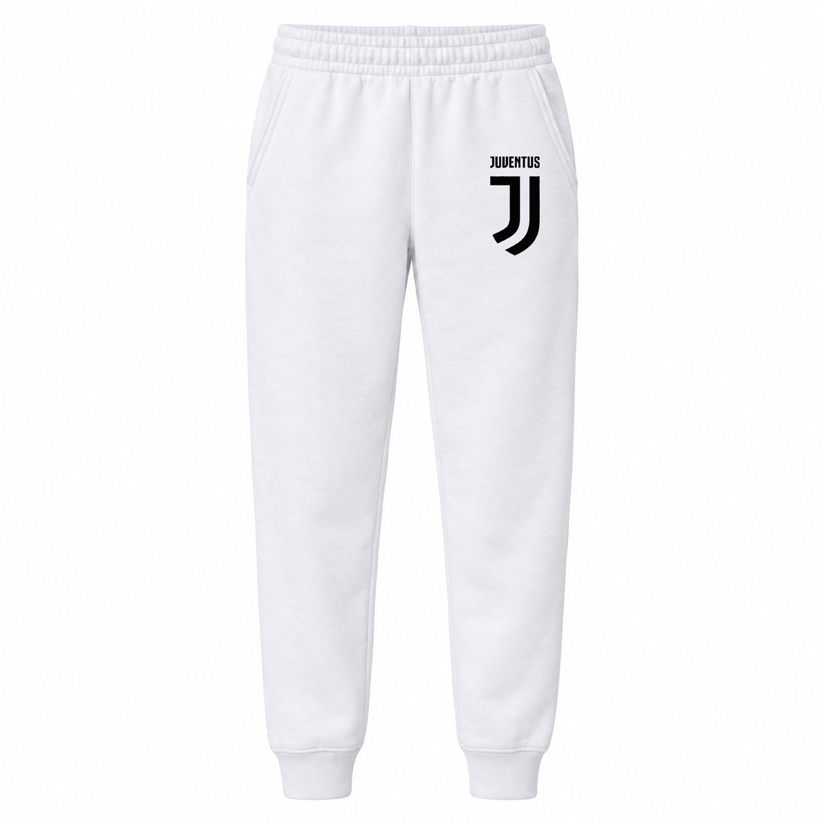Juventus Soccer youth jogger sweatpants, White, Youth Large ages 10–12