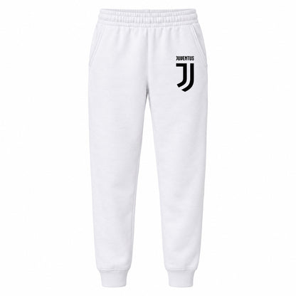 Juventus Soccer youth jogger sweatpants, White, Youth Large ages 10–12