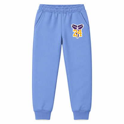 Kobe Bryant Mamba 24 youth jogger sweatpants, Carolina Blue, Youth Large ages 10–12