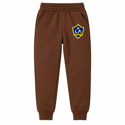 LA Galaxy FC youth jogger sweatpants, Brown, Youth Large ages 10–12