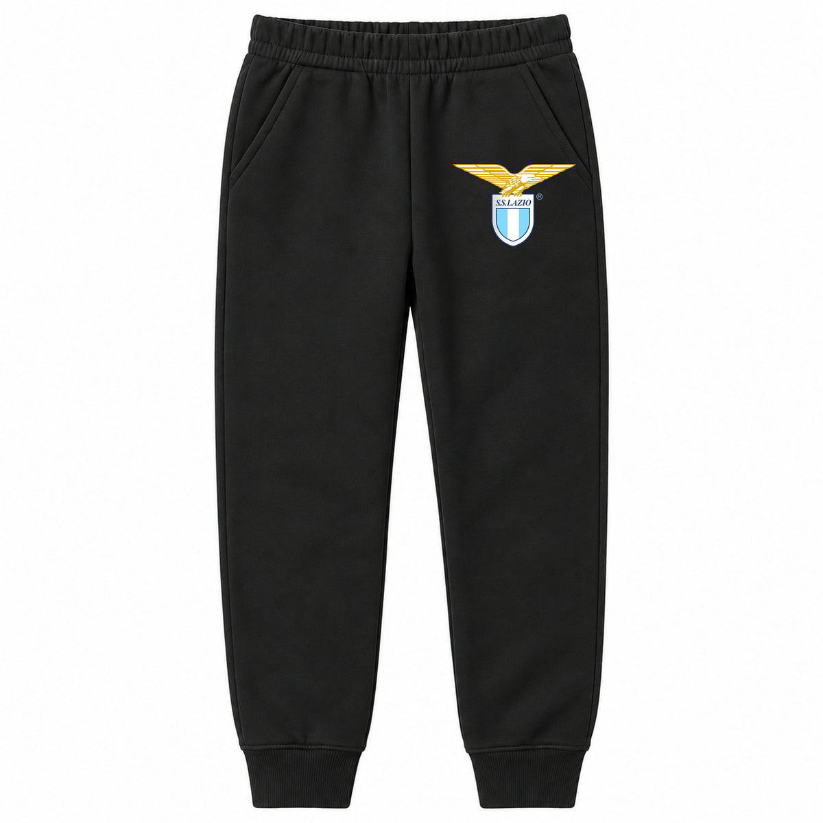 Lazio FC youth jogger sweatpants, Black, Youth Large ages 10–12