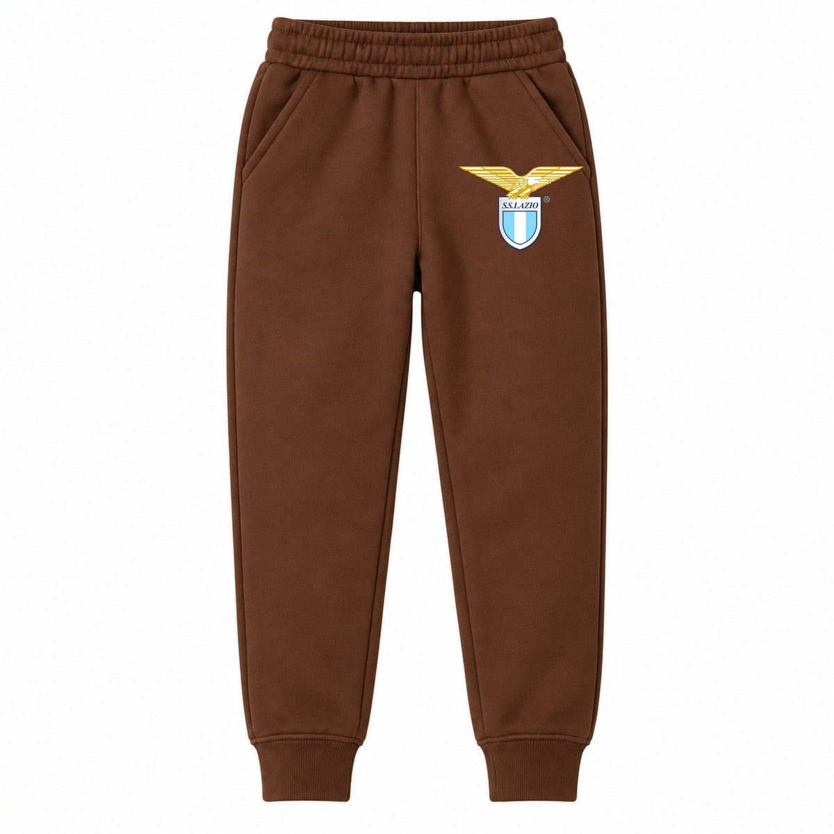 Lazio FC youth jogger sweatpants, Brown, Youth Large ages 10–12