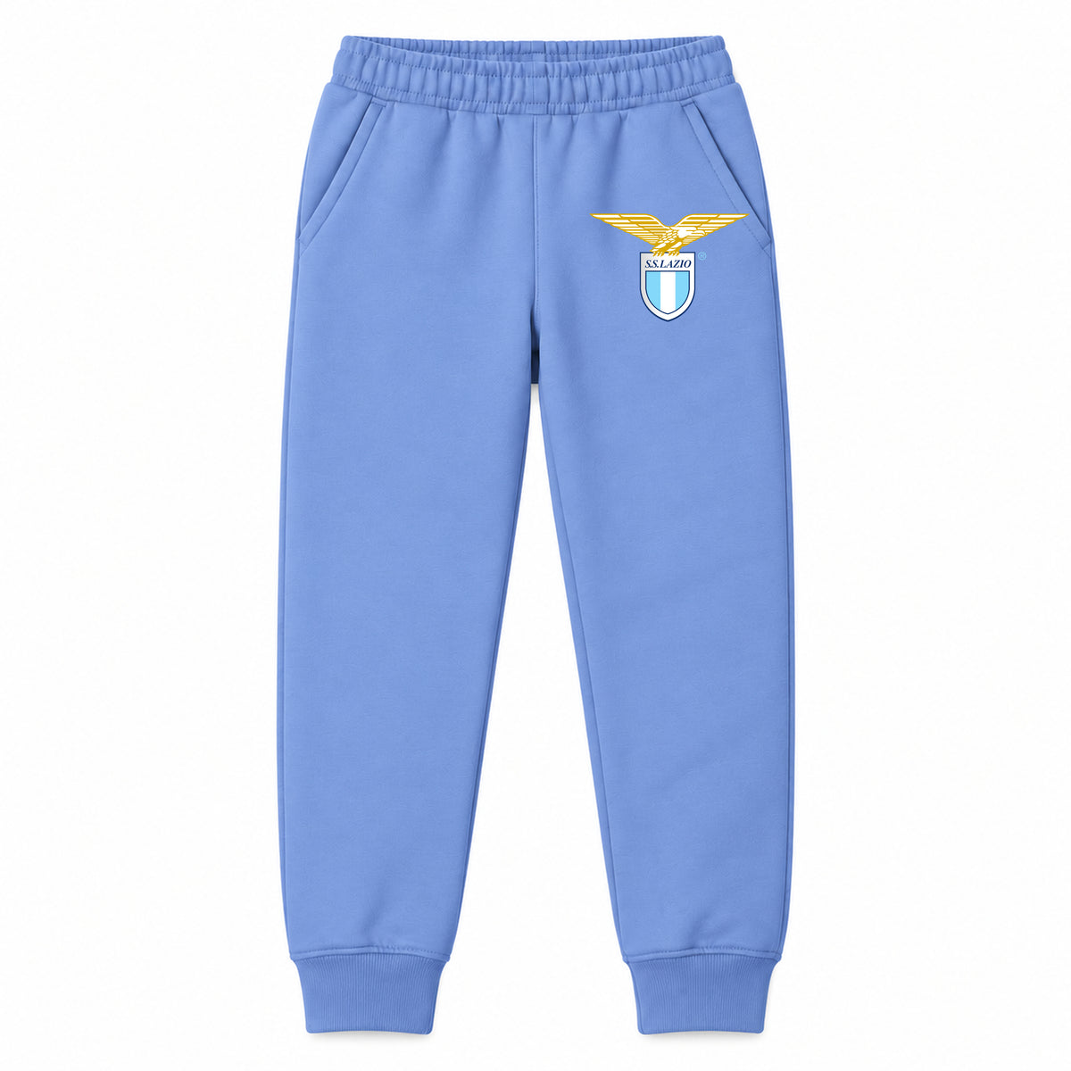 Lazio FC youth jogger sweatpants, Carolina Blue, Youth Large ages 10–12