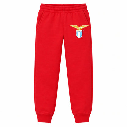 Lazio FC youth jogger sweatpants, Red, Youth Large ages 10–12