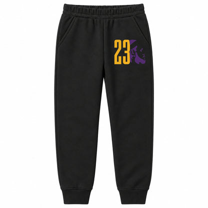 Lebron James 23 youth jogger sweatpants, Black, Youth Large ages 10–12