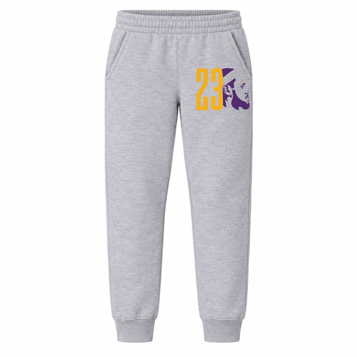 Lebron James 23 youth jogger sweatpants, Grey, Youth Large ages 10–12