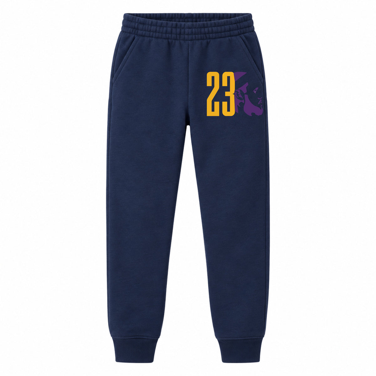 Lebron James 23 youth jogger sweatpants, Navy Blue, Youth Large ages 10–12