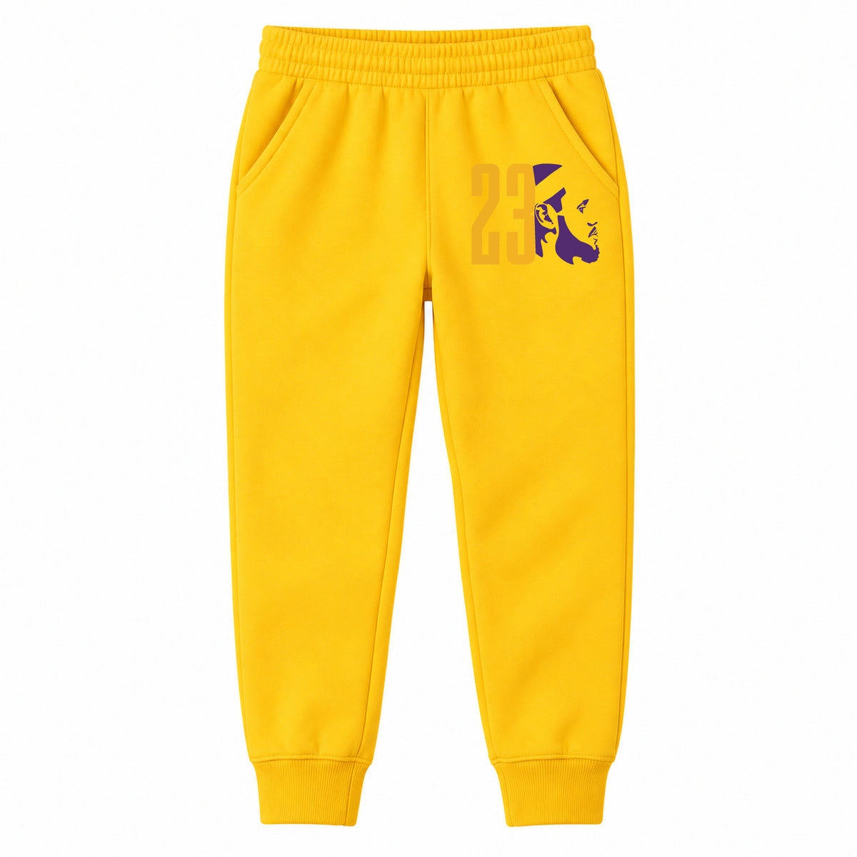 Lebron James 23 youth jogger sweatpants, Yellow, Youth Large ages 10–12