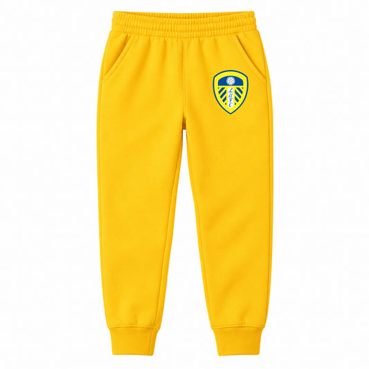 Leeds United Football Club youth jogger sweatpants, Yellow, Youth Large ages 10–12