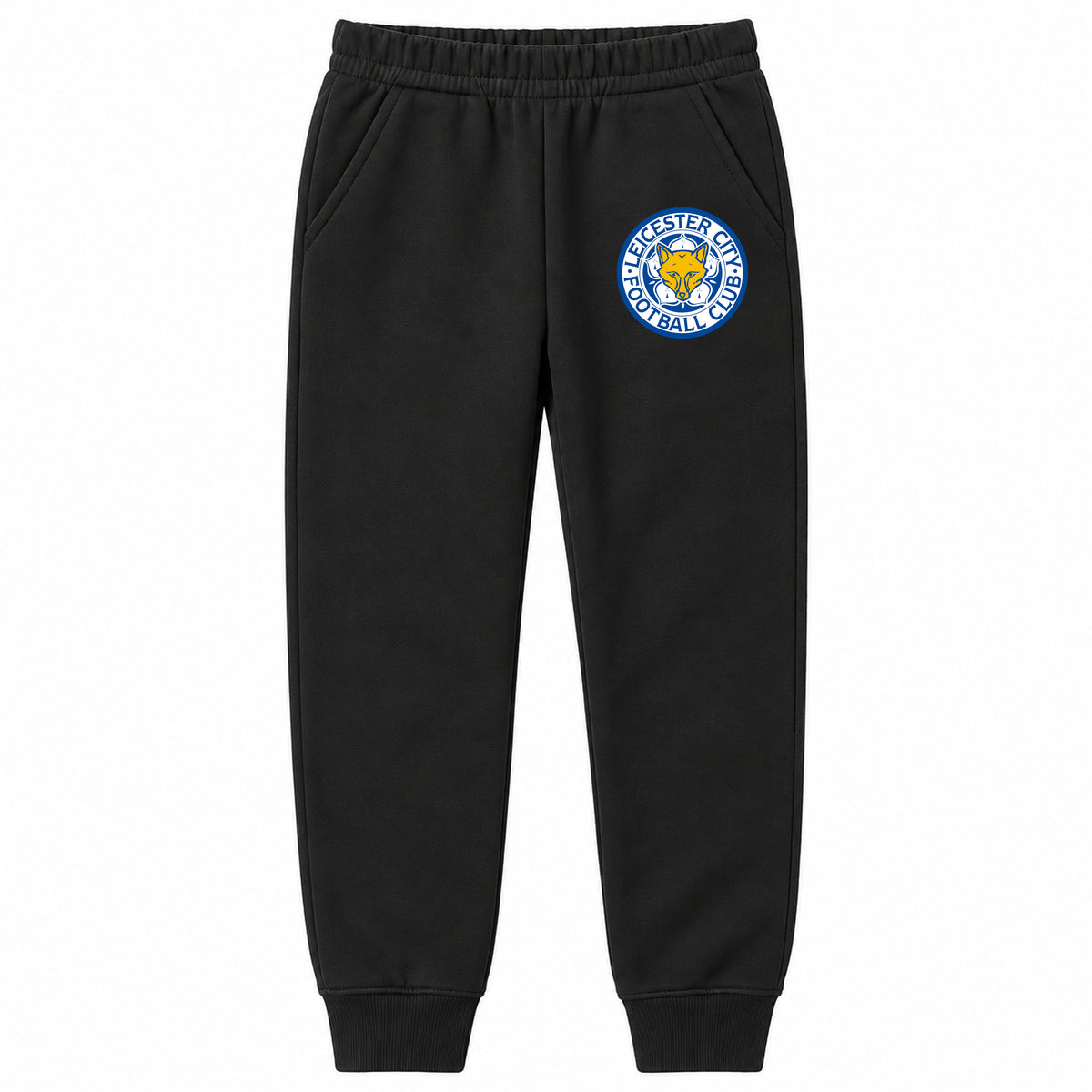 Leicester City FC youth jogger sweatpants, Black, Youth Large ages 10–12