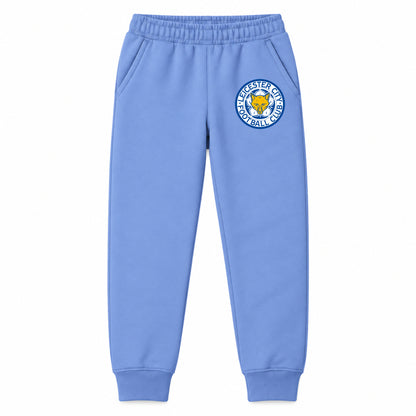 Leicester City FC youth jogger sweatpants, Carolina Blue, Youth Large ages 10–12
