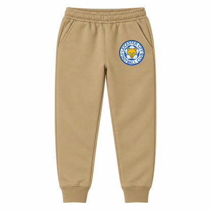 Leicester City FC youth jogger sweatpants, Khaki, Youth Large ages 10–12
