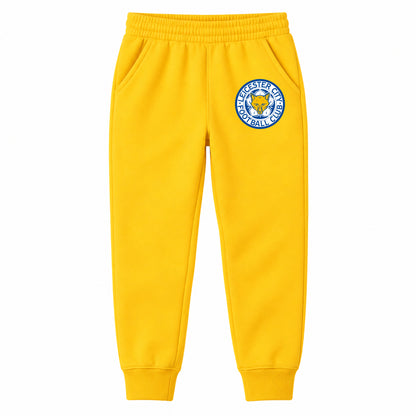 Leicester City FC youth jogger sweatpants, Yellow, Youth Large ages 10–12