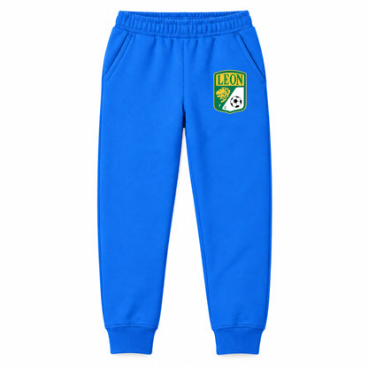 Leon FC youth jogger sweatpants, Blue, Youth Large ages 10–12
